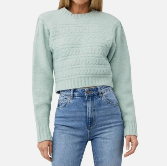 NWT For Love and Lemons Dominique Sweater in Green size small - Picture 1 of 10